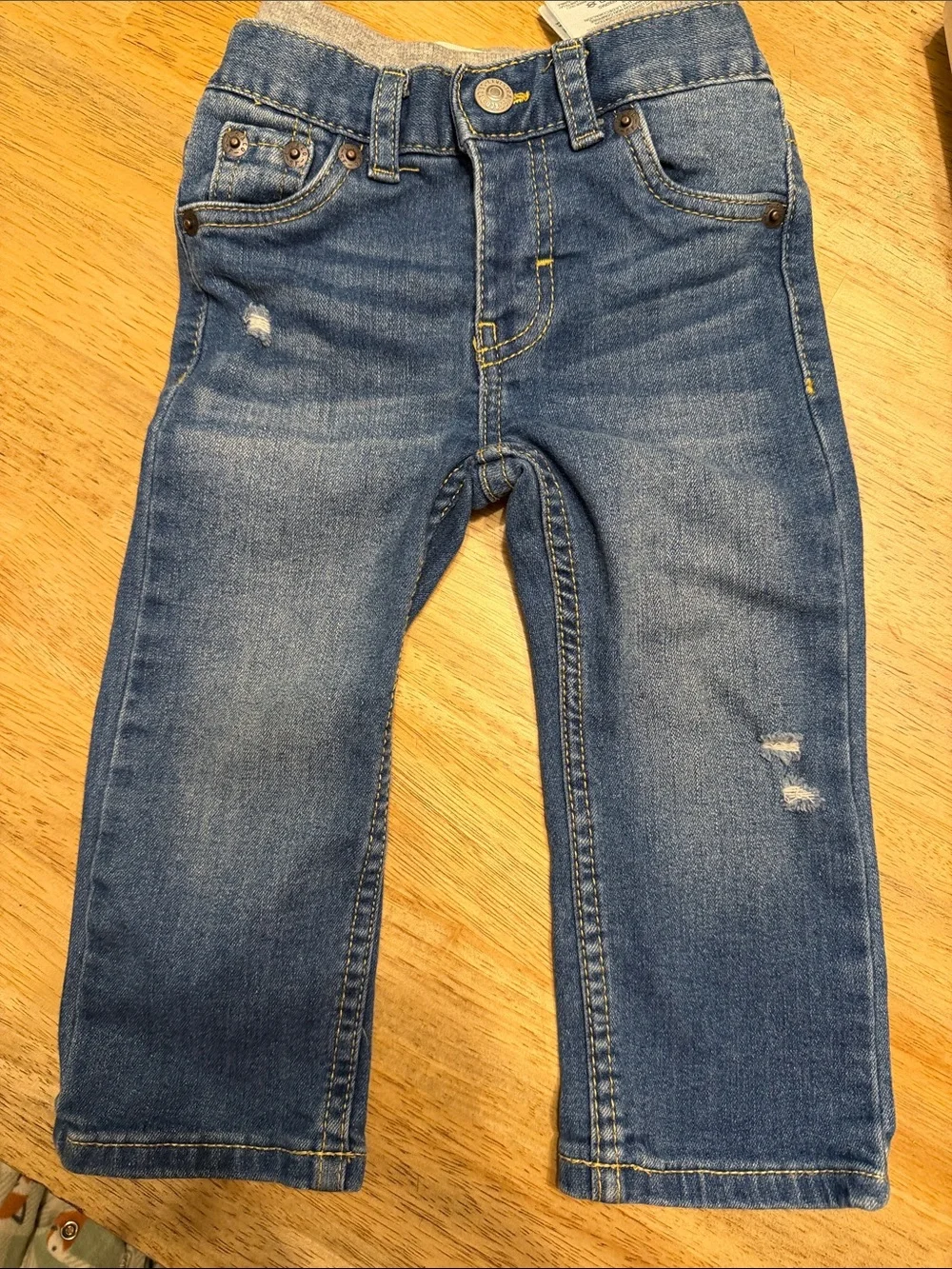Levi's Boys' Distressed Blue Denim Jeans